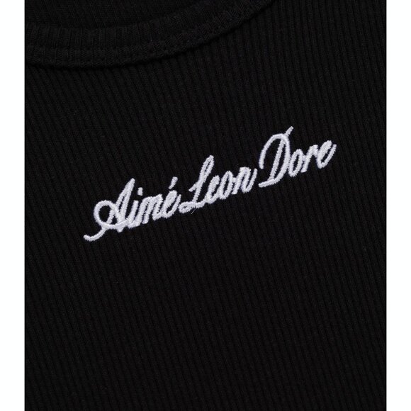 Aime Leon Dore Embroidered Logo Tank Top Mens size L 100% cotton Black - Picture 3 of 9